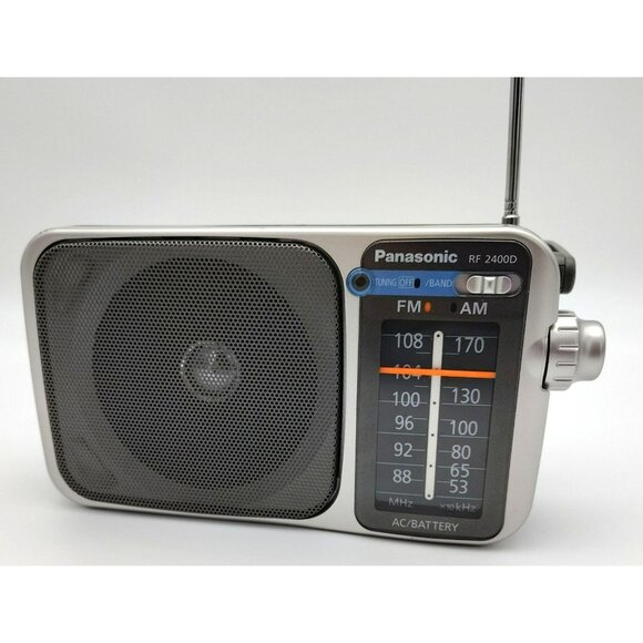 Panasonic RF-2400D Portable AM/FM Radio 2-Band Analog Receiver Works Tested - Picture 7 of 12